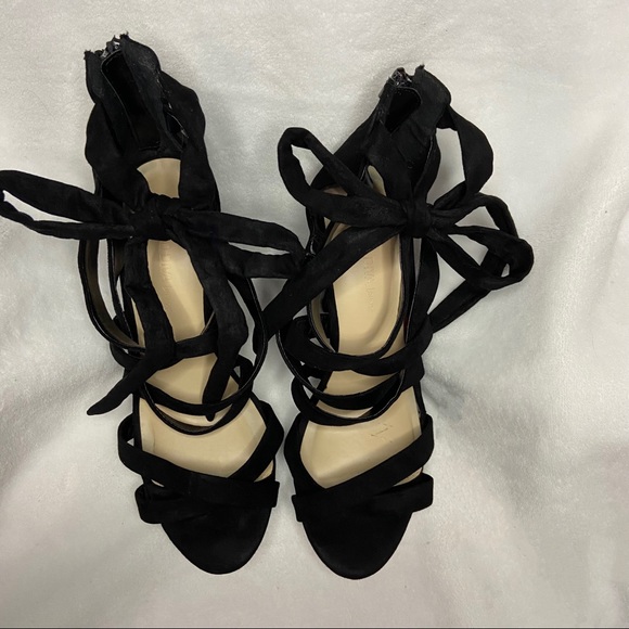 Lounge Suede Crisscross Leg Wrap Stiletto Heel - Picture 8 of 13